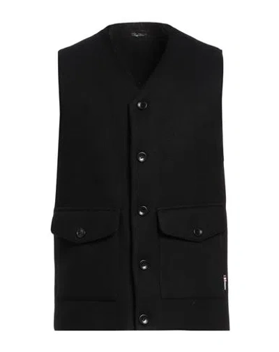 Daniele Alessandrini Homme Man Tailored Vest Black Size 42 Polyester