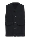 Daniele Alessandrini Homme Man Tailored Vest Midnight Blue Size 44 Polyester