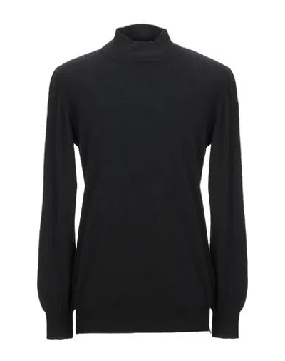 Daniele Alessandrini Homme Man Turtleneck Black Size 44 Polyamide, Viscose, Wool, Cashmere