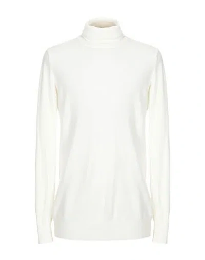 Daniele Alessandrini Homme Man Turtleneck Ivory Size 44 Polyamide, Viscose, Wool, Cashmere In White