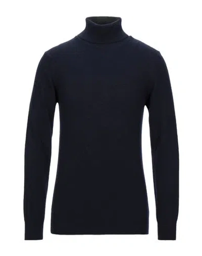 Daniele Alessandrini Homme Man Turtleneck Midnight Blue Size 44 Polyamide, Viscose, Wool, Cashmere
