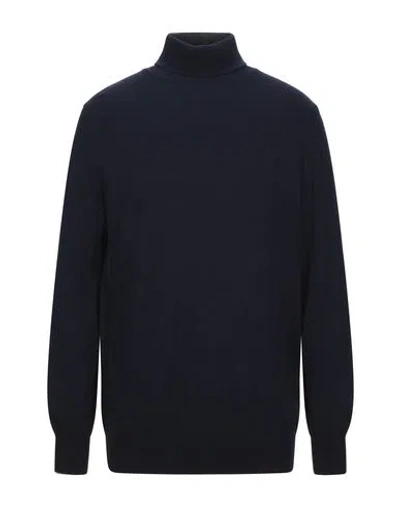 Daniele Alessandrini Homme Man Turtleneck Midnight Blue Size 44 Polyamide, Viscose, Wool, Cashmere