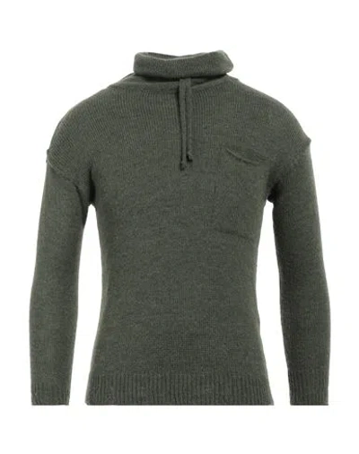 Daniele Alessandrini Homme Man Turtleneck Military Green Size 38 Acrylic, Polyamide, Viscose, Wool