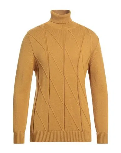 Daniele Alessandrini Homme Man Turtleneck Mustard Size 42 Wool, Acrylic In Yellow