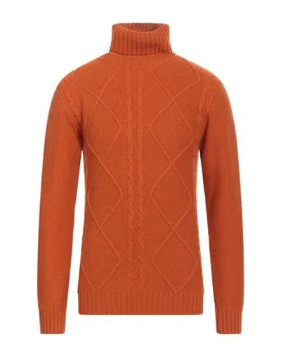 Daniele Alessandrini Homme Man Turtleneck Orange Size 38 Acrylic, Wool, Alpaca Wool