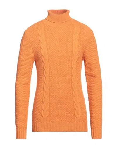 Daniele Alessandrini Homme Man Turtleneck Orange Size 38 Wool, Acrylic, Alpaca Wool