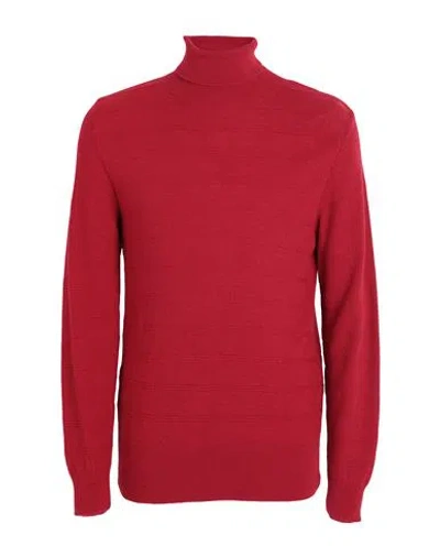 Daniele Alessandrini Homme Man Turtleneck Red Size 38 Wool, Acrylic, Alpaca Wool