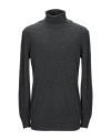 Daniele Alessandrini Homme Man Turtleneck Charcoal Size 44 Polyamide, Viscose, Wool, Cashmere In Grey