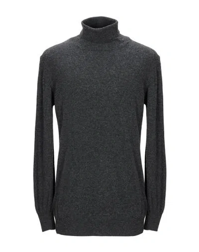 Daniele Alessandrini Homme Man Turtleneck Charcoal Size 44 Polyamide, Viscose, Wool, Cashmere In Grey