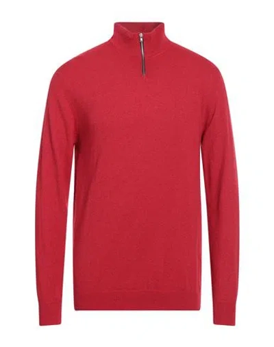 Daniele Alessandrini Homme Man Turtleneck Tomato Red Size 42 Wool, Polyamide, Viscose, Cashmere