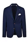 Daniele Alessandrini Blazer Jacket Polyester Viscose Elastane - Multicolor In Black