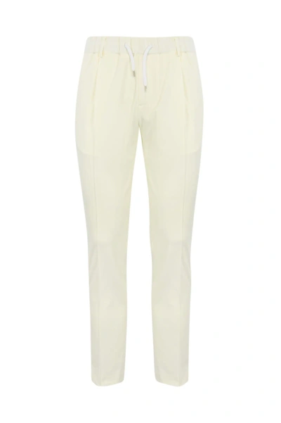 Daniele Alessandrini Jogger Trousers With Drawstring In Panna