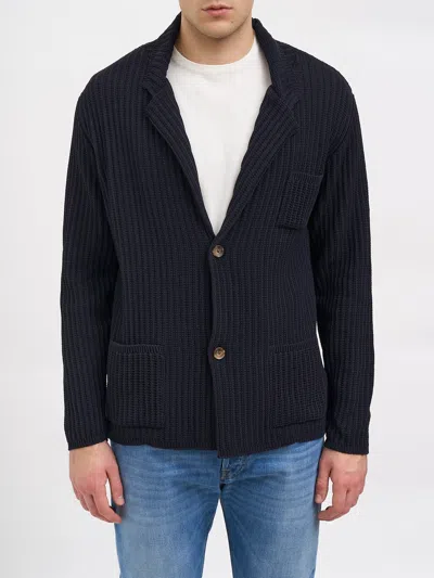 Daniele Alessandrini Knitted Jacket In Blue