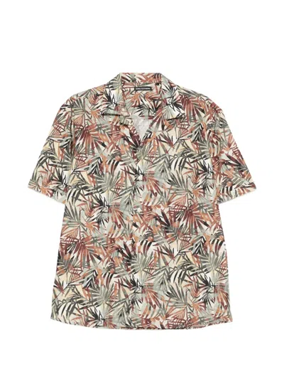 Daniele Alessandrini Leaf-print Shirt In Multi