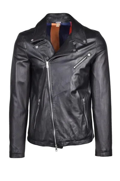 Daniele Alessandrini Leather Biker Jacket - Black