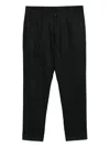 Daniele Alessandrini Black Linen Trousers With Tailored Silhouette In Black