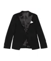 Daniele Alessandrini Black Blazer With Glossy Lapels In Black
