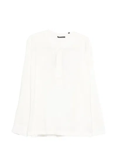 Daniele Alessandrini Long-sleeved Polo Shirt In White