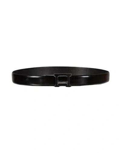 Daniele Alessandrini Man Belt Black Size 36 Leather