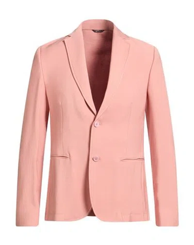 Daniele Alessandrini Man Blazer Antique Rose Size 38 Viscose, Polyester In Pink