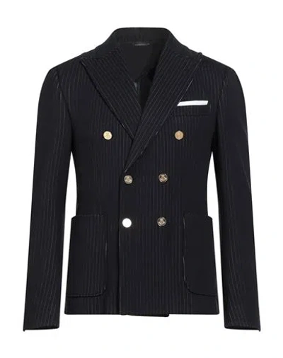 Daniele Alessandrini Man Blazer Black Size 38 Polyester, Viscose, Elastane