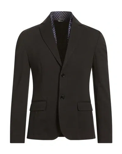 Daniele Alessandrini Man Blazer Black Size 42 Cotton, Polyamide, Elastane