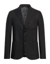Daniele Alessandrini Man Blazer Black Size 42 Linen, Viscose