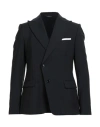 Daniele Alessandrini Man Blazer Black Size 42 Polyester, Viscose, Elastane In Black