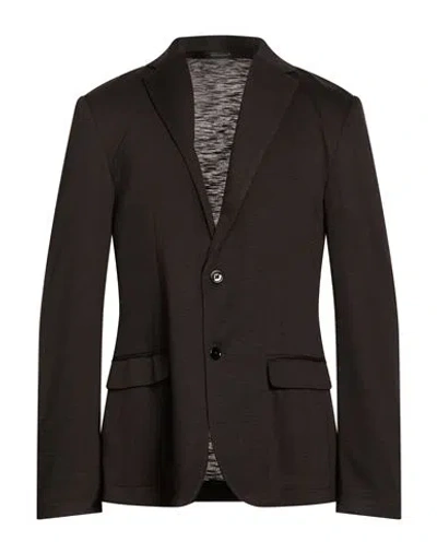 Daniele Alessandrini Man Blazer Black Size 42 Polyester, Viscose, Elastane