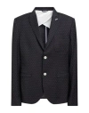 Daniele Alessandrini Man Blazer Black Size 44 Polyester, Viscose, Elastane In Black