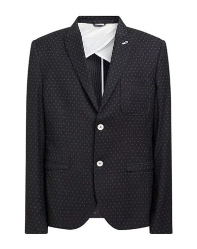 Daniele Alessandrini Man Blazer Black Size 44 Polyester, Viscose, Elastane