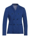 Daniele Alessandrini Man Blazer Bright Blue Size 38 Polyester, Viscose, Elastane