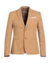 Daniele Alessandrini Man Blazer Camel Size 38 Cotton, Elastane In Beige