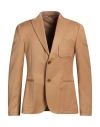Daniele Alessandrini Man Blazer Camel Size 38 Polyester, Viscose, Elastane