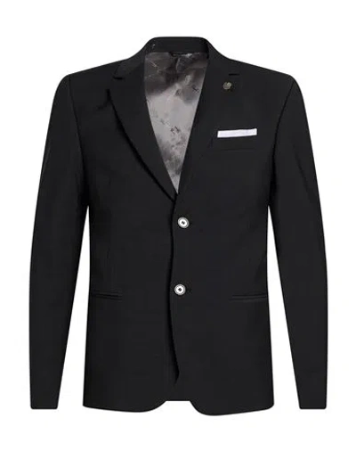 Daniele Alessandrini Man Blazer Charcoal Size 36 Wool, Polyester, Elastane In Grey