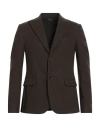Daniele Alessandrini Man Blazer Chocolate Brown Size 38 Cotton, Polyester, Viscose, Elastane In Brown