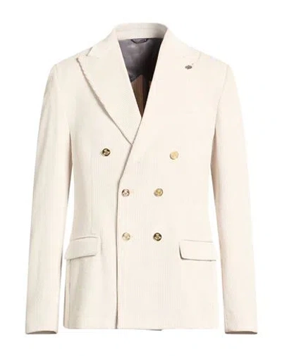 Daniele Alessandrini Man Blazer Cream Size 40 Polyester, Polyamide, Elastane In White