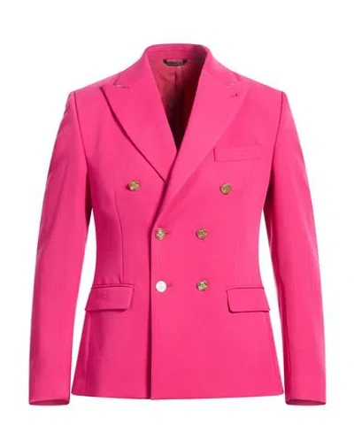Daniele Alessandrini Man Blazer Fuchsia Size 38 Polyester, Viscose, Elastane In Pink
