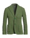 Daniele Alessandrini Man Blazer Green Size 38 Polyester, Acrylic, Viscose In Green
