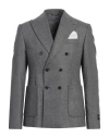 Daniele Alessandrini Man Blazer Lead Size 44 Wool, Acrylic, Polyamide, Cashmere In Gray