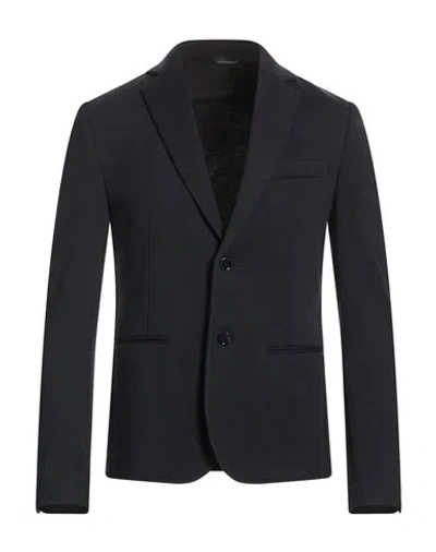 Daniele Alessandrini Man Blazer Midnight Blue Size 36 Polyester, Viscose, Elastane