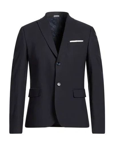 Daniele Alessandrini Man Blazer Midnight Blue Size 38 Viscose, Polyester, Elastane