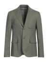 Daniele Alessandrini Man Blazer Military Green Size 40 Linen, Cotton