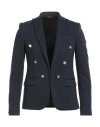 Daniele Alessandrini Man Blazer Navy Size 36 Polyester, Viscose, Elastane In Blue