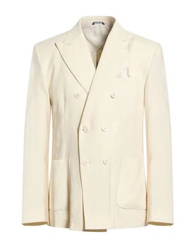 Daniele Alessandrini Man Blazer Off White Size 46 Linen, Viscose