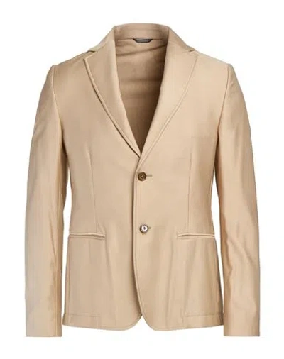 Daniele Alessandrini Man Blazer Sand Size 42 Viscose, Polyester In Nude