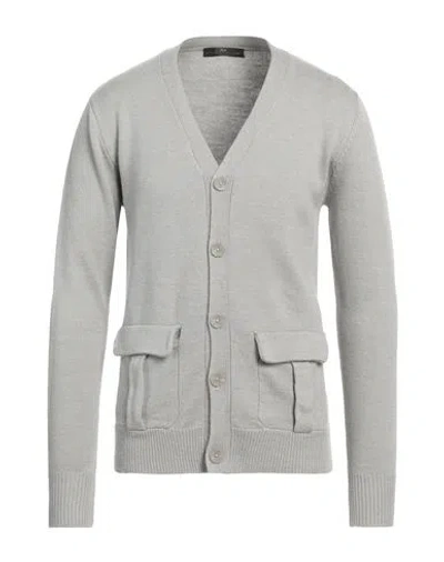 Daniele Alessandrini Man Cardigan Light Grey Size 40 Wool, Nylon, Alpaca Wool