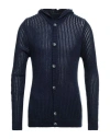 Daniele Alessandrini Man Cardigan Midnight Blue Size 40 Acrylic, Wool, Silk, Nylon