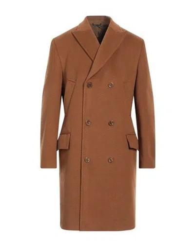 Daniele Alessandrini Man Coat Brown Size 42 Polyester In Brown