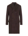 Daniele Alessandrini Man Coat Dark Brown Size 42 Polyester
